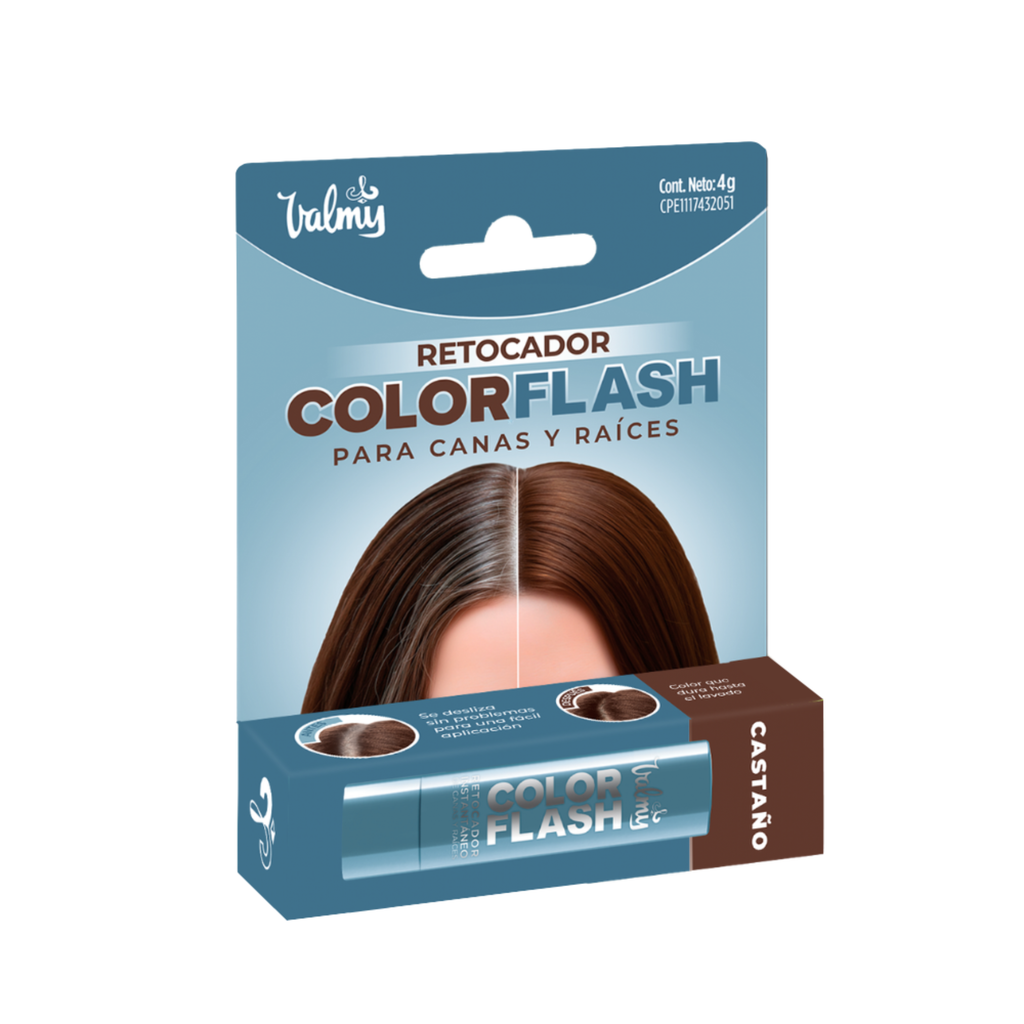 Color flash Retocador de Canas y Raíces Tono Castaño