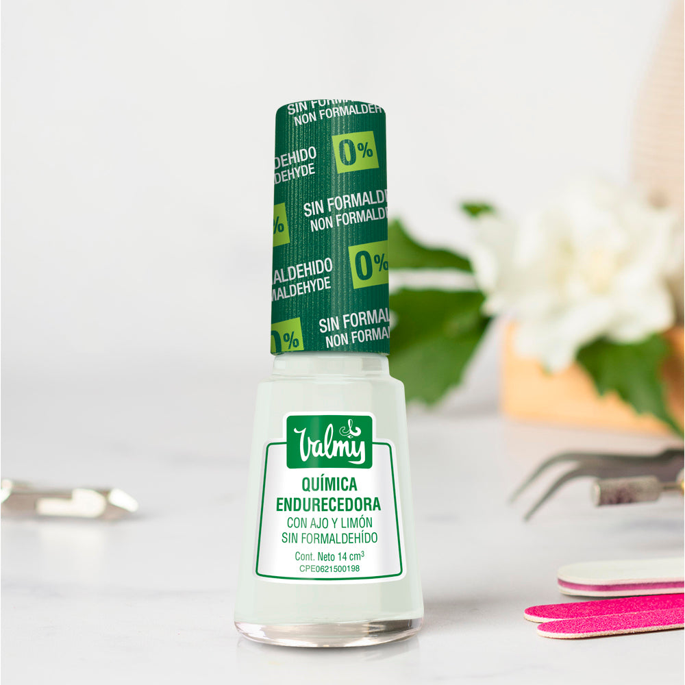 Química Endurecedora con ajo y limón sin formaldehído
