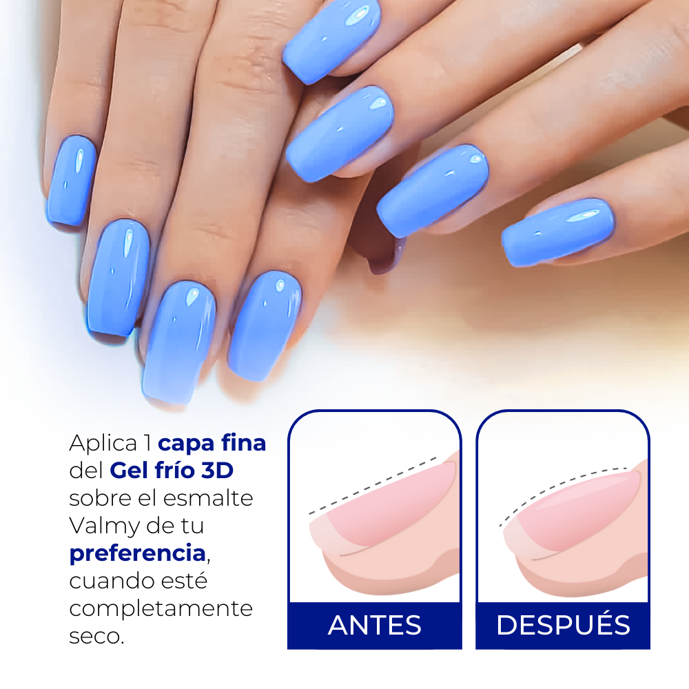 Gel Frío 3D Efecto Volumen Top Coat