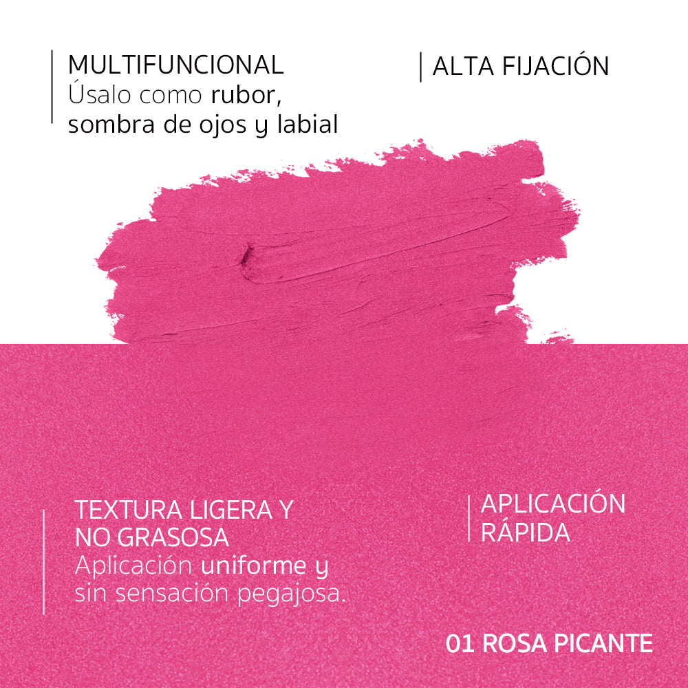 Perfect Finish Blush Stick 3 in 1 Rosa Picante