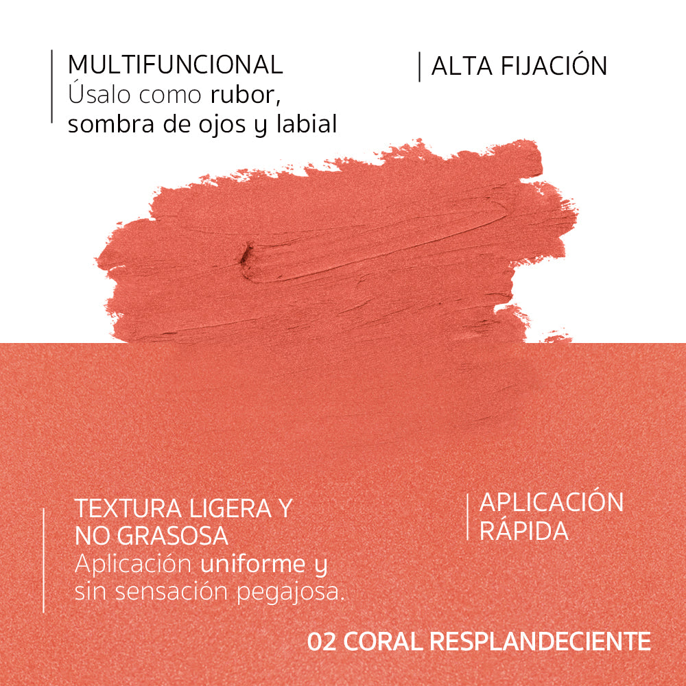 Perfect Finish Blush Stick 3 in 1 Coral Resplandeciente