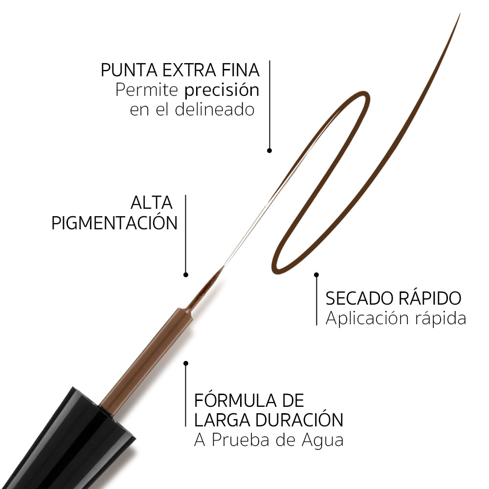 Perfect Eyes Waterproof Liquid Eyeliner Marrón