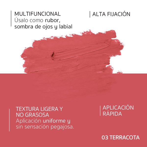 Perfect Finish Blush Stick 3 in 1 Terracota