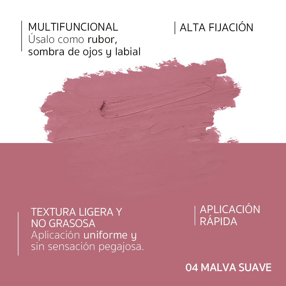 Perfect Finish Blush Stick 3 in 1 Malva Suave