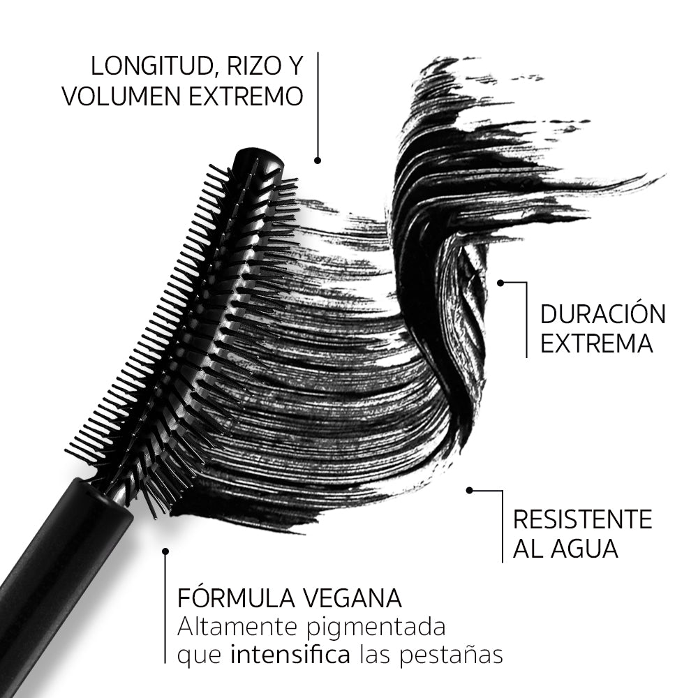 Perfect Lash Máscara de Pestañas Waterproof Vegana Negro