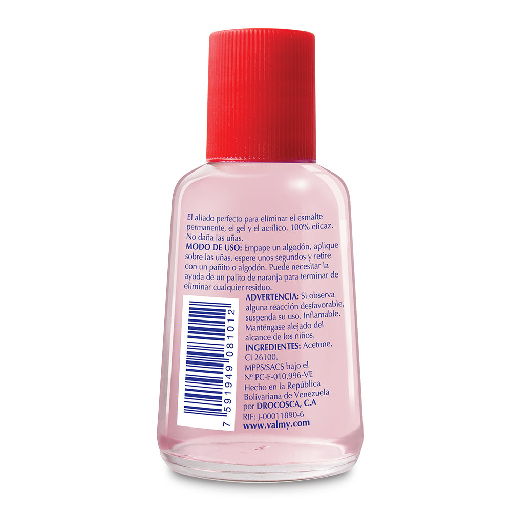 Removedor de Esmalte Permanente Gel y Acrílico 100ml Imagen secundaria del producto